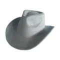 Chapeau de cowboy en daim gris pour hommes et femmes, chapeau fedora western rétro. - M (56-58cm) / Bleu clair