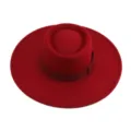 Clásico sombrero de ala ancha de fieltro de lana rojo con cinta, fedora vintage de moda para todos. - M (56-58cm) / Burdeos