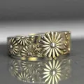 Retro Blumen Offener Ring mit Gänseblümchen Design, schöner Schmuck für den Alltag. - Größe 6 / Gold