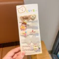 Set di mollette per capelli marroni per bambini, forcine per ragazze con perle e ciondoli. - Set di 5 Pezzi Ragazza Bianca