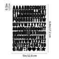 0.5 inch zwarte alfabet letter cijfer stickers DIY naam labels waterdichte vinyl stickers. - Zwart