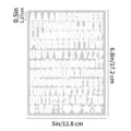 0.5 inch letter number sticker DIY name label waterproof self adhesive vinyl decal sheet - White