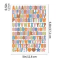 Colorful alphabet and number stickers sheet, 0.5 inch bold font DIY label for home decor. - Morandi Blue