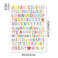 Colorful alphabet letter stickers for journaling and DIY crafts with 0.5 inch size details. - Multicolor