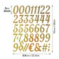 2 inch glitter gold number stickers self adhesive DIY craft decorative label sheet. - Numbers / Gold Sandstone