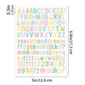 Kleurrijke letter sticker vel waterdicht decoratieve DIY alfabet stickers voor journaling - Gekleurde rand