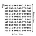 Feuille d'autocollants numeriques en vinyle etanche de 0,5 pouce pour bureau et marquage industriel. - Noir