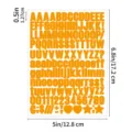 0.5 inch orange alphabet number stickers bold DIY name tags for home kitchen decoration. - Orange