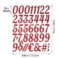 2 inch red glitter number stickers DIY self-adhesive decorative labels for crafts and signs - Numbers / Red Jasper