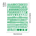 Groene 0.5 inch vinyl letters en cijfers sticker vel waterdichte DIY handwerk deco - Donkergroen