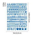 Blauwe alfabet letter stickers waterdicht zelfklevend DIY dagboek ambacht decoratie 0.5 inch - Donkerblauw