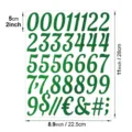 2 Inch Green Glitter Number Stickers DIY Self-Adhesive Numbers & Symbols Sheet for Crafts - Numbers / Green Goldstone