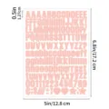 Pink alphabet letter and numbers stickers DIY name labels craft supplies 5x6.8 inch - Pink