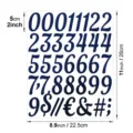 2 Inch Dark Blue Glitter Number Stickers DIY Self-Adhesive Numbering Labels Sheet Details - Numbers / Blue Sandstone