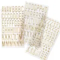 3D metallic gold letter bubble stickers DIY scrapbooking accessories crafts alphabet sheets - 1 Inch 3 Sheets/Set / Gold