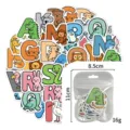 Set van 52 dieren alfabet stickers schattige waterdichte vinyl stickers voor kinderfles - N19 Dieren Letter Stickers 52 Stuks/Pakket