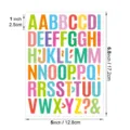 Pegatinas de letras del alfabeto de vinilo colorido para manualidades y decoracion. - Mayúsculas Coloridas