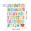 Autocollants lettres alphabet colores en vinyle impermeable pour telephone bouteille eau - Chiffres & Minuscules Colorés