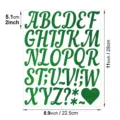2 inch green glitter alphabet stickers for diy craft party wedding decoration shiny letters - Alphabet / Green Goldstone