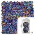 Holographic neon stickers waterproof vinyl decal pack for Kindle luggage water bottle decor. - Q8 Holographic Neon Stickers 100 Pcs