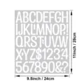 Autocollants Lettres Vinyle 2 Pouces Alphabet Chiffres Artistiques Bricolage Stickers - Blanc