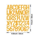 Pegatinas de letras y numeros de vinilo amarillo fuente arte 2 pulgadas manualidades. - Naranja