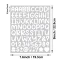 1 Zoll Cartoon Buchstaben Aufkleber DIY Grosse Alphabet Zahlen Aufkleber fuer Basteln - Weiß