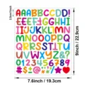 Bunte bunte Buchstaben Aufkleber 1 Zoll Vinyl DIY Alphabet Zahlen Sticker Bogen Basteln - Bunt