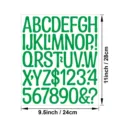 Pegatinas letras números vinilo verde 2 pulgadas alfabeto póster DIY manualidades - Verde oscuro