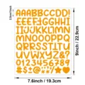 1 Pulgada Pegatinas Letras Dibujos Animados Colorido DIY Scrapbook Alfabeto Número Vinilo - Naranja