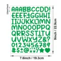 1 Pulgada Verde Cartoon Alfabeto Letras Números Pegatinas Para Bricolage Hoja Decorativa. - Verde oscuro