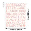 Bonitos pegatinas de letras mayúsculas y números rosas 1 pulgada manualidades tarjeta póster. - Rosa