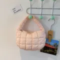 Sac à Main Matelassé Rose Sac Cabas Puffer Tendance Mignon Décontracté Sac Porté Épaule - Rose