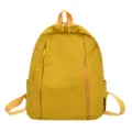 Sac à dos jaune uni de grande capacité, cartable léger et pratique pour le travail ou l'école. - Jaune