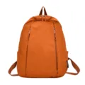 Sac à dos unicolore élégant de grande capacité idéal pour les voyages et les études. - Orange