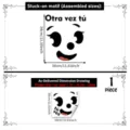 Spanischer süßer Smiley Toilettensticker selbstklebender Wandsticker Detail und Größenansicht - M19126-30*30