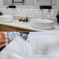 White floral lace waistline sticker decorative tile sticker waterproof wall sticker for home decor - Floral Style (CJT2002) / 5M