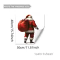 Christmas Santa Claus wall sticker static decal festive holiday home window decoration 40x30cm - Santa Claus With Red Gift Bag / D20434--30*40cm*1pcs