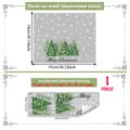 Christmas pine branch snowflake static glass window sticker detail dimension diagram. - CT6182 Style / 30x90cm