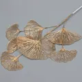 Goldener künstlicher Ginkgoblatt-Zweig, dekorative Kunstpflanze für Zuhause und Vasen. - Künstliches Ginkgoblatt