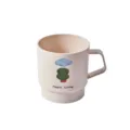 Tazza portaspazzolino in plastica rosa chiaro con motivo nuvola albero per dormitorio. - 440ml / Albero di Nuvola