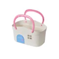 Cestino doccia in plastica portatile per dormitorio organizzazione bagno casa studentesca - Rosa