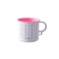 Bicchiere portaspazzolino in plastica tazza da bagno casa con manico rosa bianco stella design - 350ml / Rosa