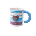 Creative plastic mouthwash cup with cute heart decor and ergonomic handle for daily bathroom use. - Blue Star Light Mouthwash Cup