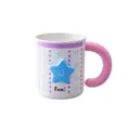 Plastic gargle cup with cute 3d star decor, pink handle and fresh minimalist design style. - Pink Star Light Mouthwash Cup