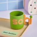 Tazza creativa per spazzolino da denti per bambini tazza per collutorio carina tazza - 401-500ml / Verde Pino
