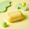 Portable travel soap box in vibrant yellow with secure lid and drainage design for trips. - Soap Dish with Lid / Lemon Yellow