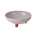 Ciotola per frutta minimalista con piedini colorati, piatto snack moderno in plastica. - Piatto di Frutta Bauhaus / Viola