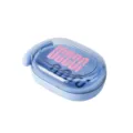 Jabonera portátil sellada con tapa transparente ideal para viajes y uso doméstico diario. - Con tapa / Azul Violeta