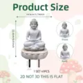 Creatieve PVC Buddha tuinpaal erf bord decoratieve platte plaque 14.6x22.4cm 1st - DC18001--14.6*22.4cm36g
